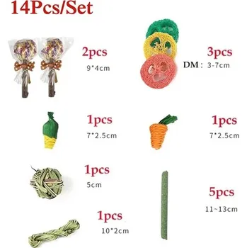 Pro hlodavce Hračka pro králíky a morčata na čištění zubů - B