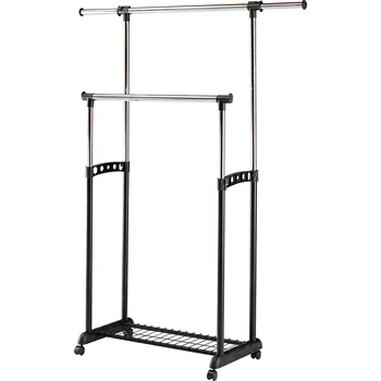 Věšák Stojan na šaty, chrom / černá