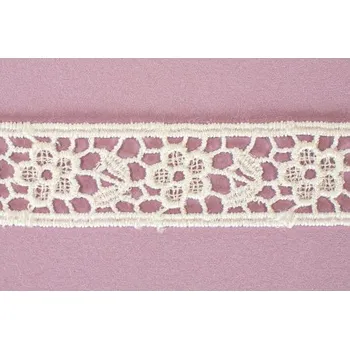 Stuha Krajka metr. GUIPURE SMETANOVÁ RG16206001 - Smetanová, 20 mm