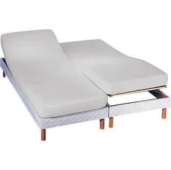 Prostěradlo Blancheporte Napínací prostěradlo na polohovací postel zn. Colombine® s hloubkou rohů 26 cm, z polycotonu perlová šedá napínací prostěradlo 140x190 cm