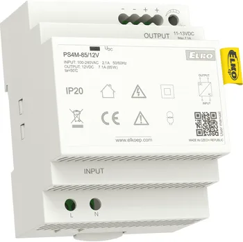 spínaný zdroj PS- 85-12 PS4M-85/12V stab.nap.zdroj 12VDC/85W/7A
