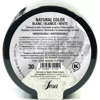 Výroba svíčky Přírodní potravinářské barvivo bílé 30 g | SOSA, 50764