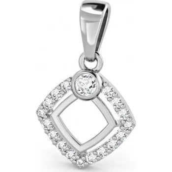 Přívěsek Couple, Originální přívěsek Kostka, bílé zlato se zirkony, 585-66-2-0257.1B00.0.00.001.23
