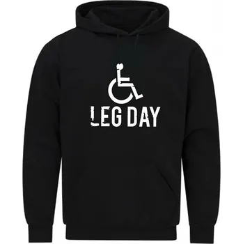 Pánská mikina Pánská mikina Nikdy Nevynechej Nohy Never Skip Leg Day (Velikost: 5XL, Barva: Černá)