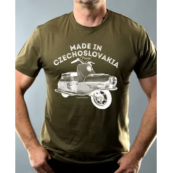 Pánské tričko ČZ 175 Čezeta, MADE IN CZECHOSLOVAKIA, V16 - Pánské tričko Basic - Nejoblíbenější - 2XL
