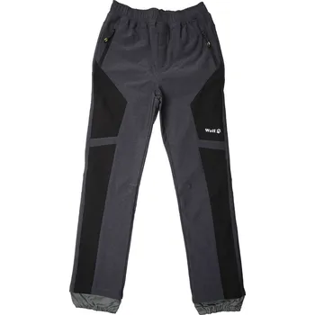 Chlapecké kalhoty Chlapecké softshellové kalhoty Wolf s fleecem B2394 šedé