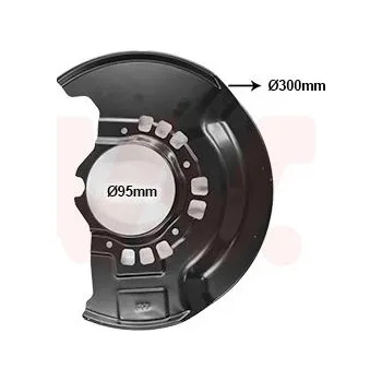 Brzdový kotouč Ochranný plech proti rozstřikování, brzdový kotouč VAN WEZEL 5377371