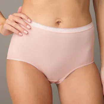 Kalhotky Blancheporte Sada 3 kalhotek super maxi z pružné bavlny mandlová+růžová+zelená 38/40