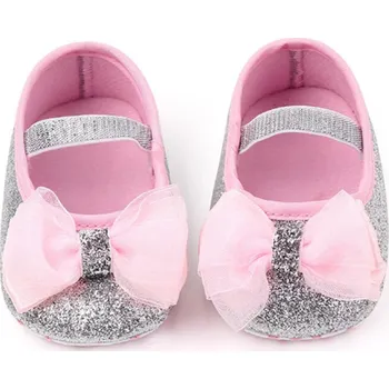 Dámské baleríny Balerínky - MAŠLIČKY - STŘÍBRNÉ (12-18m) (Značka: WEIXINBUY)