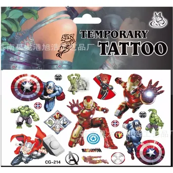 Odstranitelné tetování Dětské dočasné tetování - THE AVENGERS 6 (Značka: TAKARA TOMY)