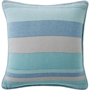 Povlak na dekorativní polštářek Blancheporte Sada 2 ručně tkaných pruhovaných povlaků na polštářky světle tyrkysová povlak na polštářek 40x40 cm