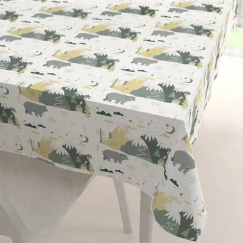 ubrus Sametový obdélníkový ubrus Tamara TMR-031 Medvědi v horách 50x100 cm