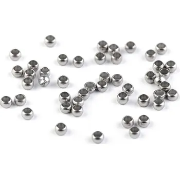 Korálek Zamačkávací rokajl platina kulatý 1,5 mm