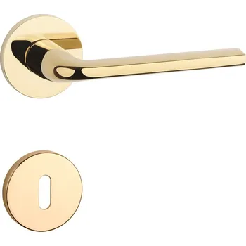 Dveřní kování AT - OLEANDRO - R 7S rozety BB, klika/klika OLV PVD - Mosaz leštěná lakovaná PVD