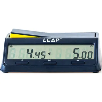 Šachy Digitální šachové hodiny LEAP Navy Blue Bonus & Delay + doprava zdarma