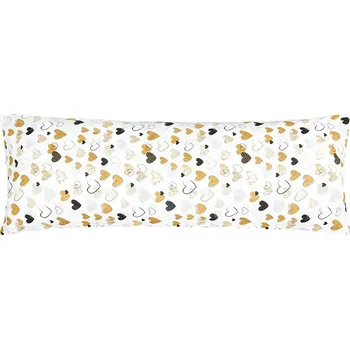 Povlak na dekorativní polštářek POVLAK na relaxační polštář Hořčicová,Černá BX1001160 - 50x145 cm (povlak na zip) / 50x145 cm