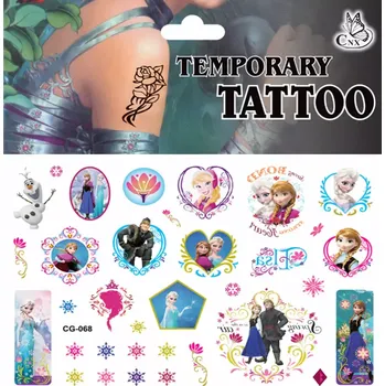 Odstranitelné tetování Dětské dočasné tetování - LEDOVÉ KRÁLOVSTVÍ - FROZEN 8 (Značka: TAKARA TOMY)