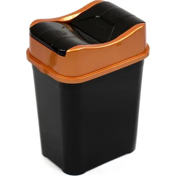 Odpadkový koš Astoreo Odpadkový koš výklopný černá/hnědá 5 l 5 l