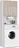 AKORD Fin 2 dvířka/2 police koupelnová skříňka nad pračku, bílá/lesklé cappuccino