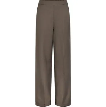 Dámské kalhoty ŠIROKÉ KALHOTY S VYSOKÝM PASEM hnědé Pieces