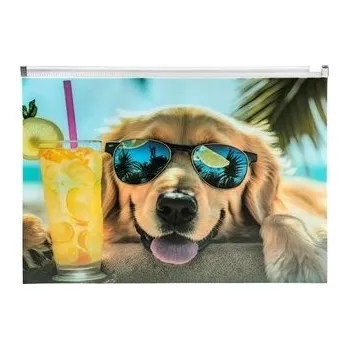 Set školních potřeb Koperta A4 PP z nadrukiem zip Chillout Dog