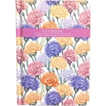 Set školních potřeb Notatnik A6/64K gładki Kolorowe kwiaty FRESH