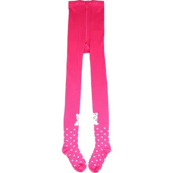 Dívčí punčocháče Wolf P2110 růžové se srdíčky