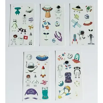 Odstranitelné tetování Dětské dočasné tetování - VESMÍR - SVÍTÍCÍ VE TMĚ (Značka: TAKARA TOMY)