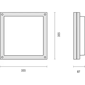 Lampička Performance in Lighting Nástěnné světlo Bliz Square 40 3 000 K, bílá bílé LED celkem 39 W - Doprava zdarma