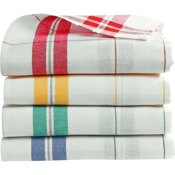 Utěrka Blancheporte Kostkovaná utěrka len/bavlna, sada 4 nebo 8 ks modrá/zelená/žlutá/růžová 50x75 cm, sada 4 ks