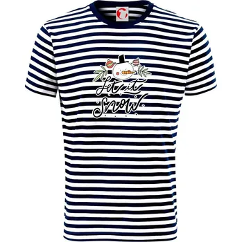 Pánská móda Sněhulák - let it snow - Triko na vodu - XL ( Prouhovaná )