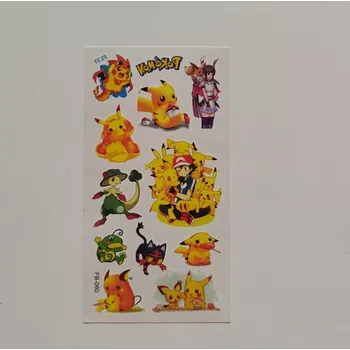 Odstranitelné tetování Dětské dočasné tetování - POKÉMON (2) - PIKACHU 9 (Značka: TAKARA TOMY)