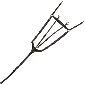 Sport Kentaur Poprsník pro koně ARRAS vyšívaný Velikost: Cob, Varianta: Černá + stříbrné kování