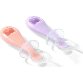 Koupání kojence BABYONO Lžičky silikonové - děvče 2ks, 6m+