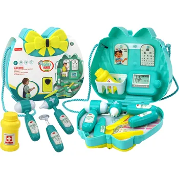 Dětská kuchyňka Mamido Lékařská sada Doktor v kabelce na šňůrce tyrkysová