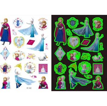 Odstranitelné tetování Dětské dočasné tetování - SVÍTÍCÍ VE TMĚ - LEDOVÉ KRÁLOVSTVÍ 5 (Značka: TAKARA TOMY)