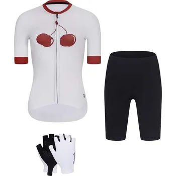 cyklistický dres RIVANELLE Cyklistický mega set - FRUIT LADY - černá/bílá/červená