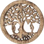 Indecor Strom života mangové dřevo 26,5 cm hnědá 26,5x26,5x2 cm