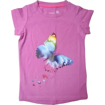 Dívčí tričko Dívčí tričko Wolf S2410B lila