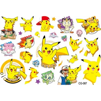 Odstranitelné tetování Dětské dočasné tetování - POKÉMON (1) - PIKACHU 11 (Značka: TAKARA TOMY)
