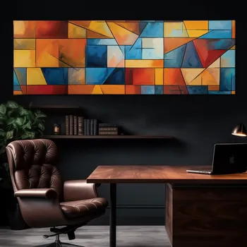 Obraz Obraz na plátně - Barevné hlubiny, Abstrakce FeelHappy.cz Velikost obrazu (šířka x výška): 120 x 40 cm