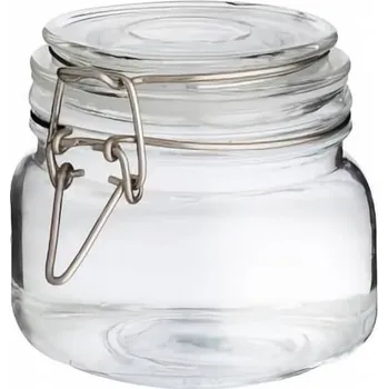 Zavařovací sklenice dóza 500ml AXENTIA sklo,patent 10,5x10,5x10