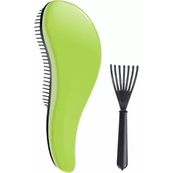 Set (kartáč na vlasy + čistič kartáčů) - ZELENÝ (Značka: KOMMEN)