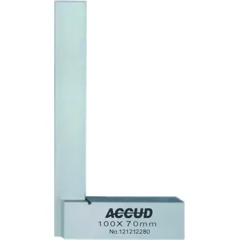 Úhloměr ACCUD 843-002-10 90° plochý úhelník s rozšířenou základnou 50x40mm ( DIN875 třída 0 ) 843-002-10