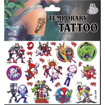 Odstranitelné tetování Dětské dočasné tetování - SPIDER MAN - SPIDEY AND HIS AMAZING FRIENDS 8 (Značka: TAKARA TOMY)