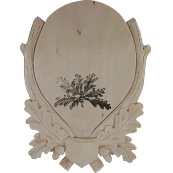 Podložka pod trofej č.202 - přírodní bez povrchové úpravy + plechové krytí zbraní