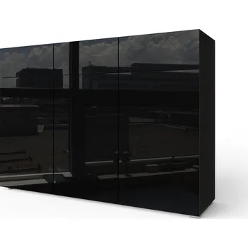 Komoda MOB Forny (černá + černý lesk)