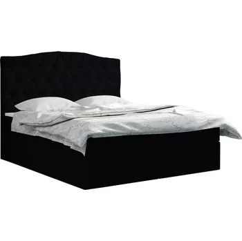 Postel Postel 59 LIMA 200x200 cm s úložným prostorem Černá