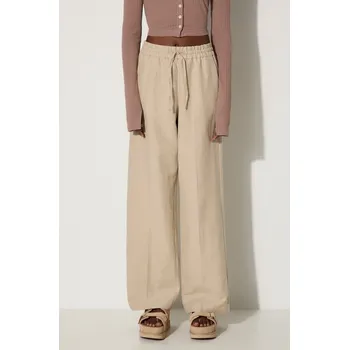 Plátěné kalhoty A.P.C. Pantalon Carlota, 34, béžová, 80X