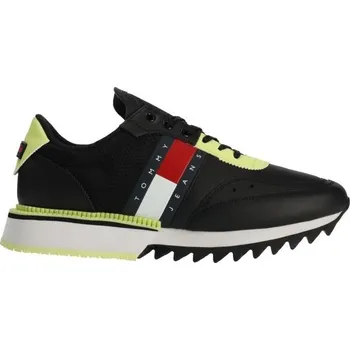 Pánská obuv Pánská volnočasová obuv Tommy Hilfiger TOMMY JEANS CLEATED 45 Černá, Reflexní neon, Bílá
